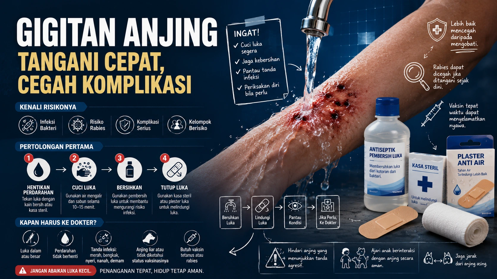 Digigit Anjing Ini Pertolongan Pertama yang Tepat dan Kapan Harus ke Dokter